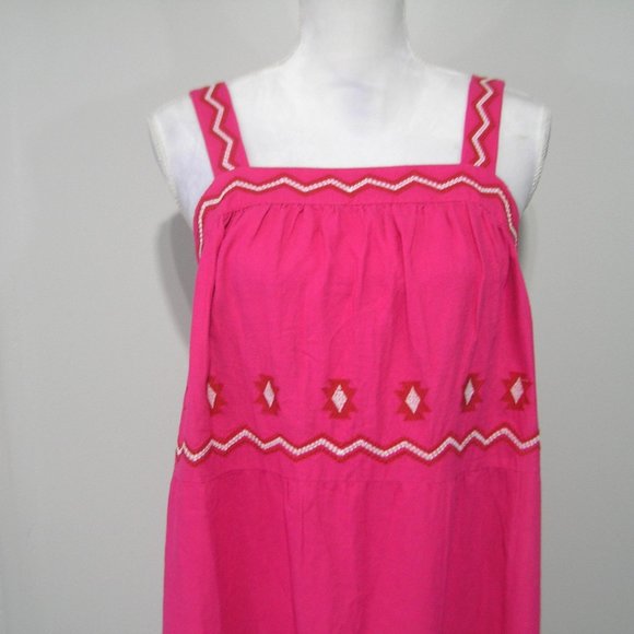 LOFT LINEN BLEND DRESS PETITE MEDIUM - Picture 4 of 11